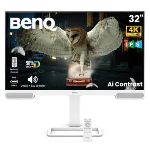 BenQ EW3290U 32 Inch 4K IPS Panel 95% P3 Entertainment Monitor with treVolo Speakers & Remote Control