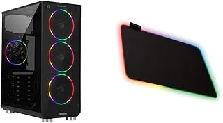 Zebronics ZEB-CRONUS Premium Gaming Cabinet with Mirror Finish Tempered Glass On Front,Tempered Glas