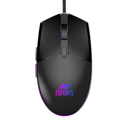 ANT ESPORTS GM60 WIRED OPTICAL GAMING MOUSE - BLACK