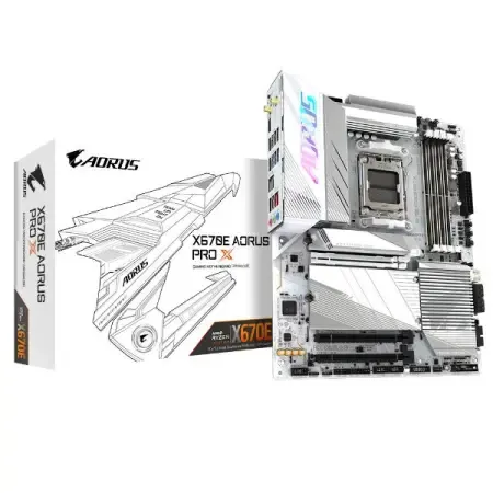 GIGABYTE X670E Aorus Pro X DDR5 AMD Motherboard (White)