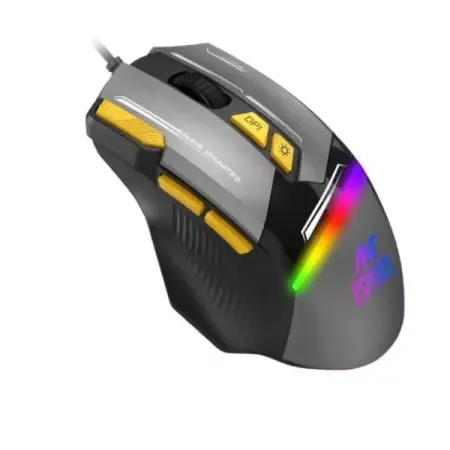 Ant Esports GM333 12800DPI RGB Wired Gaming Mouse Black/Grey/Yellow