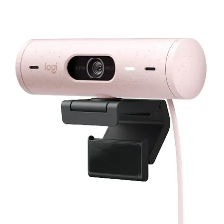 Logitech Brio 500 Full HD 1080p Webcam with Noise Reducing Mics - Rose