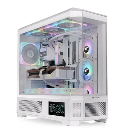 Thermaltake View 600 TG E-ATX Full Tower 4×Tempered Glass Computer Case - Snow