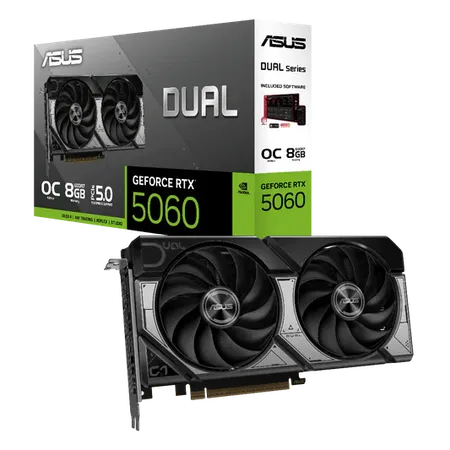 Asus Dual Nvidia GeForce RTX 5060 OC 8GB GDDR7 Dual Fan Graphics Card