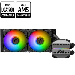 MSI MAG Coreliquid M240 240mm with Intel & AMD Socket Support, Dual 120mm Fans CPU Liquid Cooler