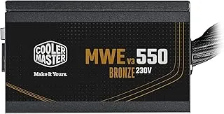 Cooler Master MWE 550 V3 Bronze ATX 3.1 Power Supply - Non Modular | 80 Plus Bronze Certified | Quite HDB Fan | DC-to-DC Circuit Design | ATX 3.1 Version | Ready for RTX 50 Series GPU | 550 Watt