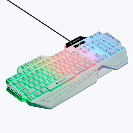 ZEBRONICS Optimus Full Size Mechanical Wired Gaming Keyboard ( White )