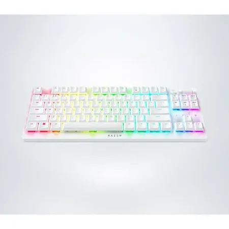 Razer DeathStalker V2 Pro Tenkeyless Wireless Gaming Keyboard Low Profile Linear Optical Red Switches (White) (RZ03-04373500-R3M1)