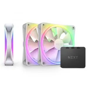 NZXT F120 RGB Core 120mm PWM Fan Kit - White...