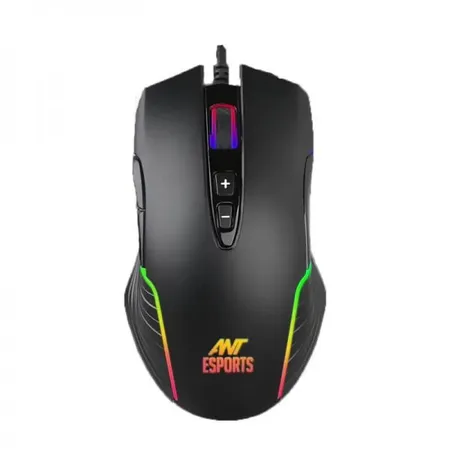 ANT ESPORTS GM500 Wired Ambidextrous RGB Gaming Mouse ( GM500-RGB ) ( 400DPI / 7 Macro Buttons ) ( Black )