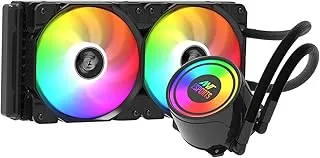 Ant Esports ICE-240 240mm Addressable RGB 2600RPM AIO I CPU Liquid Cooler - Black I Support Intel - LGA115X/1200/1700/1366/2011/2066 , AMD - FM1/FM2/AM2//AM2+/AM3/AM3+/AM4/AM5