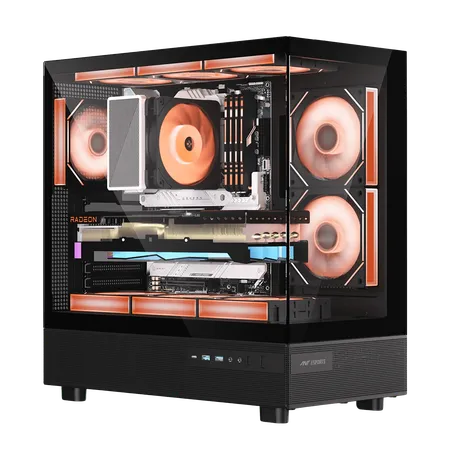 ANT ESPORTS CRYSTAL X6 ATX CABINET BLACK