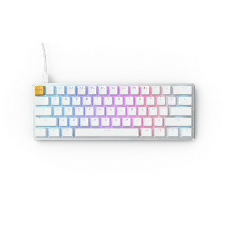 Glorious GMMK Modular Mechanical keyboard (White ice) - Gateron Brown Switch