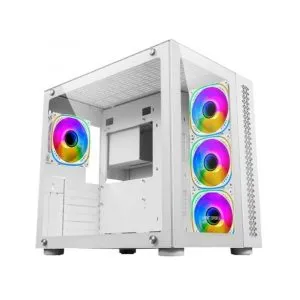 Ant Esports Crystal Argb E-Atx Mid Tower Cabinet White (CRYSTAL-WHITE-ARGB)