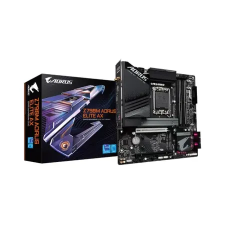 Gigabyte Z790M AORUS ELITE AX ICE Wi-Fi 6E Intel Z790 LGA1700 DDR5 Micro-ATX Motherboard