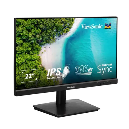 ViewSonic 22 Inch Full HD IPS 100Hz Adaptive Sync Flicker Free sRGB Eye-Care Technology Monitor