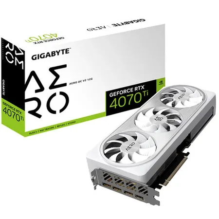 GIGABYTE GeForce RTX 4070 Ti AERO OC V2 12GB Nvidia Graphic Card (White)
