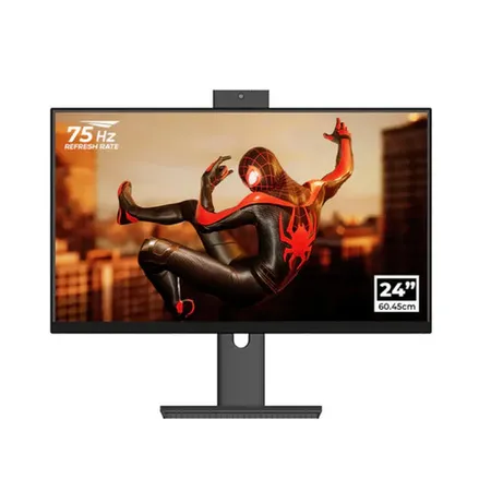 Lapcare LM24GMW 24" 75Hz Full HD LED Monitor with Inbuilt 2MP Webcam VGA HDMI