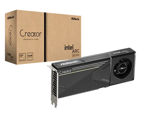 ASRock Intel Arc Pro B70 Creator 32GB GDDR6 Graphics Card