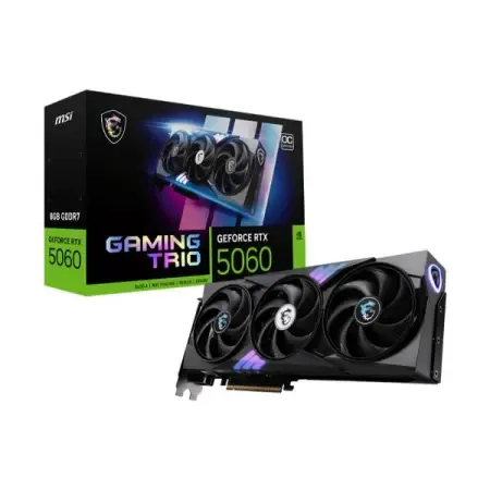 MSI Nvidia GeForce RTX 5060 Gaming Trio OC 8GB GDDR7 Triple Fan Graphics Card