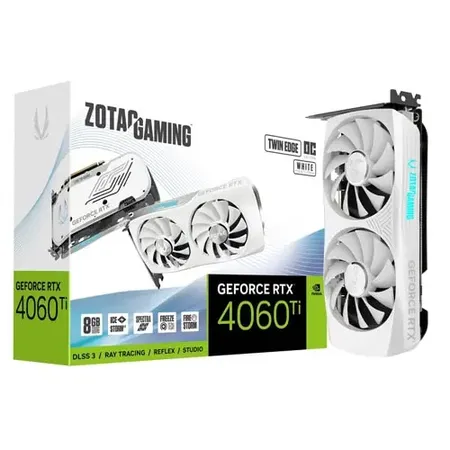 ZOTAC Gaming GeForce RTX 4060 Ti Twin Edge OC White Edition 8GB Nvidia Graphic Card