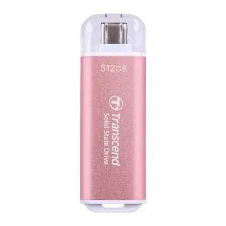 Transcend 300C 512GB USB C Portable External SSD (Silver)