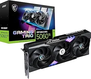 MSI GeForce RTX 5060 Ti 8G Gaming Trio OC Graphic Card - NVIDIA GeForce RTX 5060 Ti GPU, 8GB GDDR7 128-bit Memory, 28 Gbps, PCI Express Gen 5 x16 Interface, Upto 2647 MHz, STORMFORCE Fan