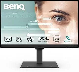 BenQ GW2490T 24" 1300:1 CR 1920x1080 FHD IPS Monitor| 100Hz| 99% sRGB| Height Adjustable|Ergo Design|VESA MediaSync| Dual HDMI| DP Port| Speakers| Eye-careU| Eyesafe|B.I. Gen2| LBL+|Wall Mount (Black)