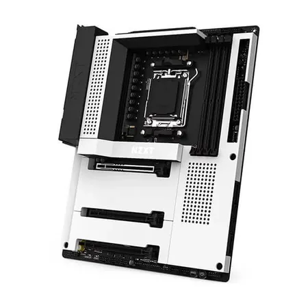 NZXT N7 B650E DDR5 AMD Motherboard with Wi-Fi and NZXT CAM Features - White N7-B65XT-W1)
