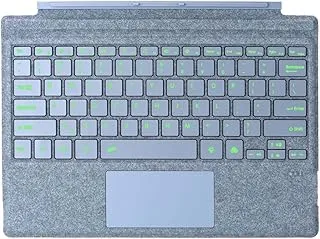 Bluetooth Micro Soft Keyboard for Surface Pro 7 Plus (2021) /Pro 7 (2019) /Pro 6 /Pro 5 /Pro 4 /Pro 3, 7-Colors Backlit, Smart Large Touchpad, Magnetic Attachment, Long Battery Life