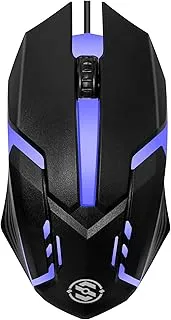 M27 Wired USB Optical Gaming Mouse, 1000 DPI Precision | Ergonomic Gaming Design with LED Light, 3 Buttons, Plug & Play, 1.1m Cable, Lightweight USB mouse for PC, Laptop, Mac & Windows (Black)