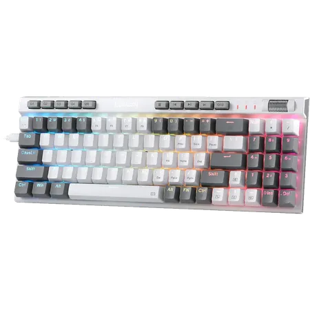 REDRAGON SE K655 Magicwand RGB 75% Wired Gaming Keyboard ( White/ Grey ) ( Linear Red Switch )