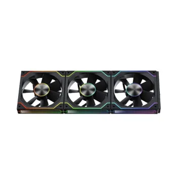 Ant Esports ShiftFlow 3-In-1 120mm ARGB Stackable Fan Kit with Forward/Reverse, Speed Control Switch and Wire Free Daisy Chain - Black