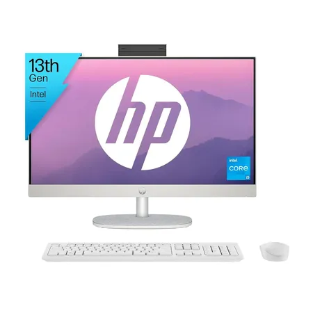 HP ALL-IN-ONE PC 13TH GEN INTEL CORE I7 27 INCH (68.6CM) FHD 16GB RAM, 1TB SSD, INTEL UMA GRAPHICS, 710 WHITE WIRELESS KEYBOARD AND MOUSE COMBO (WINDOWS 11 HOME, MSO 21, SHELL WHITE, 6.72 KG) 27-CR0403IN