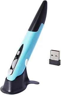 CALANDIS 2.4Ghz Optical Wireless Pen Mouse USB Receiver Laptop Drawing Writing Blue