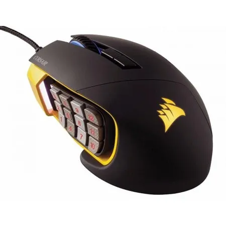 CORSAIR Scimitar Pro Wired Ergonomic RGB Gaming Mouse ( CH-9304111-AP ) ( 16000DPI / 17 Macro Buttons ) ( Black )