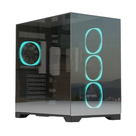 Ant Esports Crystal Mirror ATX Mid Tower Case (Black)