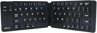 Portronics Chicklet Foldable QWERTY Keyboard, Mini Pocket Sized, Rechargeable, Bluetooth Wireless, One Touch Connect Button, for iOS, Android and Windows Tabs, Smartphones, Black