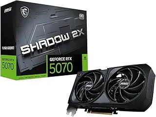 MSI GeForce RTX 5070 12G Shadow 2X OC Graphic Card - NVIDIA GeForce RTX 5070 GPU, 12GB GDDR7 192-bit Memory, 28 Gbps, PCI Express Gen 5 Interface, Upto 2542 MHz, TORX Fan 5.0