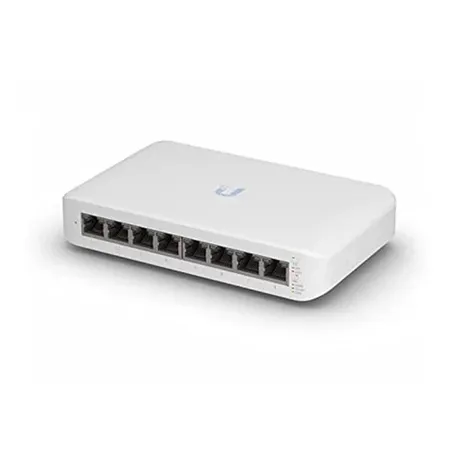 Ubiquiti USW-LITE-8-POE 8 Port Layer 2 PoE Switch with Silent Fanless Cooling