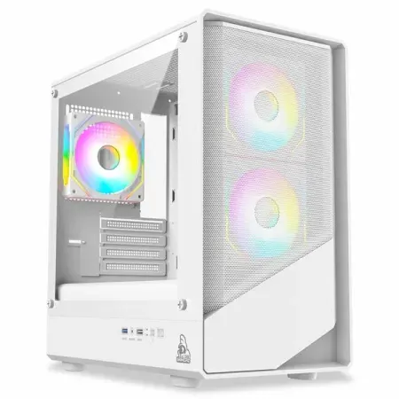 TAG Gamerz Starlight ARGB Mid-Tower M-ATX Gaming Cabinet (White)
