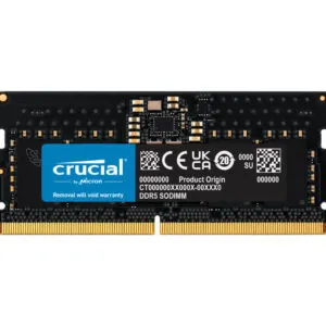 Crucial 8GB (8GB x 1) 4800MHz DDR5 SODIMM Laptop Memory (RAM)