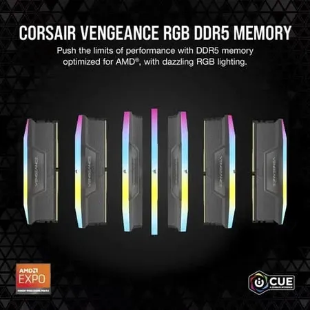 Corsair Vengeance RGB 64GB (2x32GB) DDR5 6000MHz (CMH64GX5M2B6000Z30)