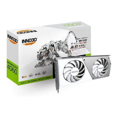 INNO3D NVIDIA GEFORCE RTX 4060 TWIN X2 OC WHITE 8GB GDDR6 GRAPHICS CARD