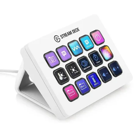 ELGATO STREAM DECK MK2 - 15 CUSTOMIZABLE LCD KEYS WHITE 10GBA9911