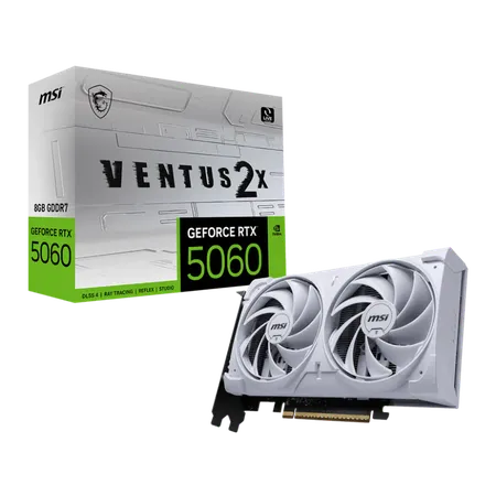 MSI GeForce RTX 5060 Ventus 2X OC White 8GB GDDR6 Graphics Card