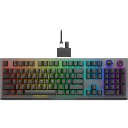 Dell Alienware AW920K Tri-Mode Bluetooth Wireless RGB Backlit Mechanical Gaming Keyboard - Lunar light