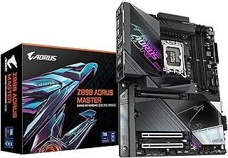 GIGABYTE Z890 AORUS Master ATX Motherboard - Supports Intel Core Ultra (Series 2), 18+1+2 Phase VRM, Up to 9500Mhz DDR5 (OC), 2Xpcie 5.0 + 3Xpcie 4.0, Wi-Fi 7, LAN 10Gbe, Thunderbolt 4