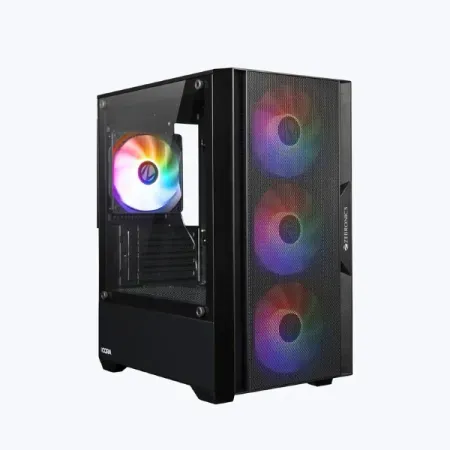 Zebronics ZEB-CORA Mid-Tower Gaming Cabinet Black