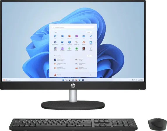 HP AIO 24 13th Gen Intel Core i3-1315U, 8GB, 512GB SSD, Intel UMA Graphics, 24 Inch FHD, Win 11 Home, MS Office 2024, Black, CR0903IN